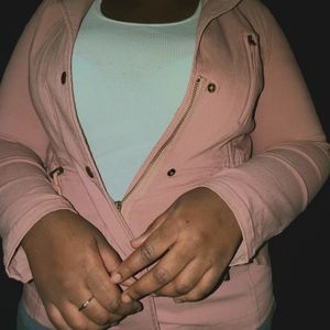 Light pink fall jacket